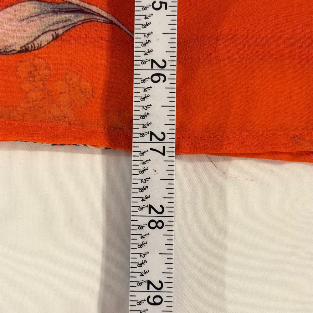 Daniel Rainn Floral Flutter Sleeve Blouse Women XXL Orange NEW - Picture 13 of 15